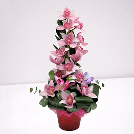 centro orquidea rosa